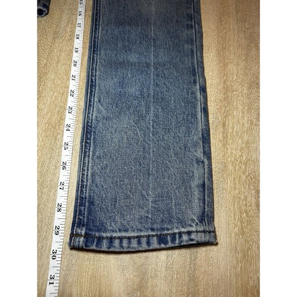 Reformation Liza Ultra High Rise Straight Jeans Malta Medium Wash Size 25 - Picture 6 of 7